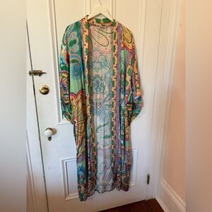 SAACHI Colorful Paisley Kimono Cape
